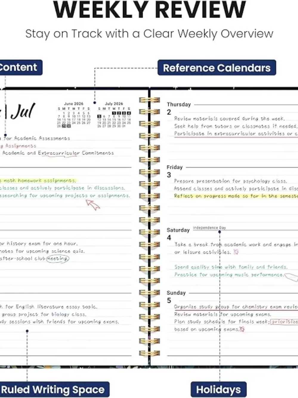Celestial Floral Butterfly Agenda Planner
